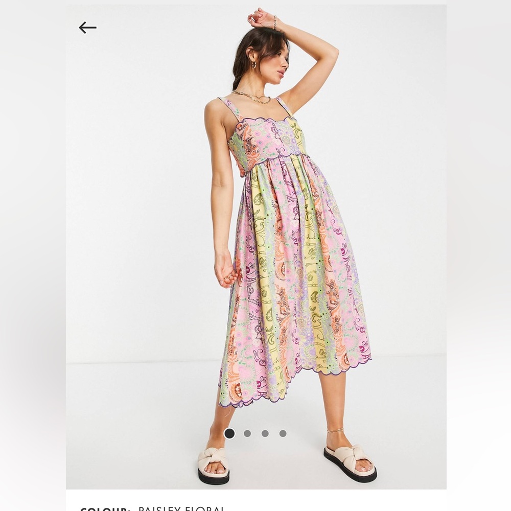 ASOS Cut-out Back MIDI Sundress US 14 NWT